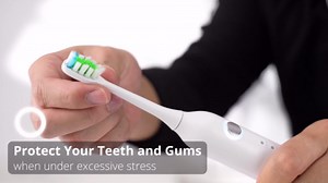 Sonic Vibrating Toothbrush with Pressure Sensor, Rechargeable Tooth Brush with 8 Brush Heads, 3 Modes, 33000VPM, 2-Min Timer, One Charge Lasts for 30 Days, 3D Rounded Soft Bristles, IPX7 Waterproof