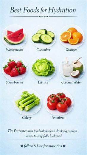 8 Best Hydrating Foods 💧 | Stay Cool, Fresh & Fully Hydrated Naturally #food #hydration
