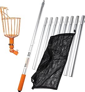 Amazon.com : EZ SMART 21ft Reaching Fruit Picker with Lightweight Rigid Pole – Patented Compact Foldable Design with Twist on Head – 2 in 1 Combo Pack – MESH Carrying Bag Included : Patio, Lawn & Garden