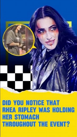 Did you notice that Rhea Ripley was holding her stomach throughout the event? #RheaRipley #wwe