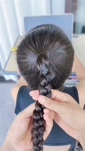 Effortless High Ponytail with Upturned Braids: Fresh and Youthful, Never in Your Way