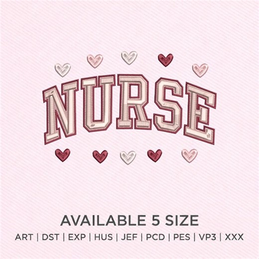 Nurse Letter Design | Medical Embroidery File | Healthcare Gift | Nurse Shirt Design | - Etsy