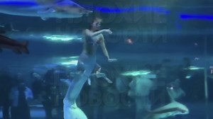 Harrowing moment giant fish attacks young 'mermaid' performer's face in front of terrified children