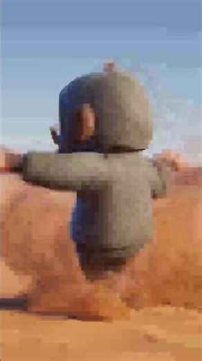 Monkey starts spinning on head while saying 'Watch me go!'