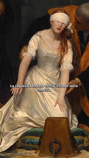 Opere D’arte on Instagram: "🎨 Dipinto: The Execution of Lady Jane Grey 👨‍🎨 Artista: Paul Delaroche 📅 Anno: 1833 Lady Jane Grey fu regina d’Inghilterra per soli nove giorni. Aveva diciassette anni. Dopo la morte di Edoardo VI, fu proclamata regina contro la sua volontà, usata come strumento politico per impedire l’ascesa di Maria Tudor. Quando Maria rivendicò il trono, Jane venne arrestata e rinchiusa nella Torre di Londra. Nel dipinto, Delaroche rappresenta il momento immediatamente preceden