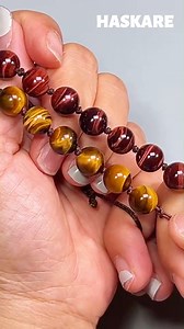 1.6M views · 22K reactions | How to Make a Bracelet with Vajra Knot #beads #diycrafts #haskare #diy #shorts #pfy #tigereye #NaturalBeauty #tutorial | Haskare | Facebook