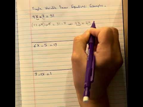 Single variable linear equations: examples 2
