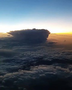 Flying above a thunderstorm at 41000 feet! 🌩 🤯