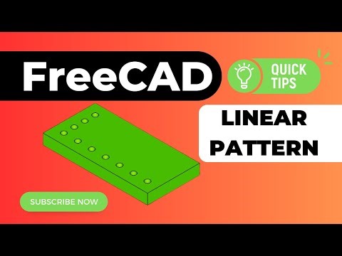 FreeCAD Linear Patter ONE ROW in Two Directions