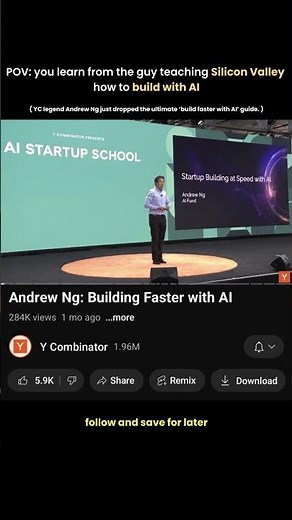 Andrew Ng Explains How To Build AI Products Fast #ai #andrewng #ycombinator #startup #developers