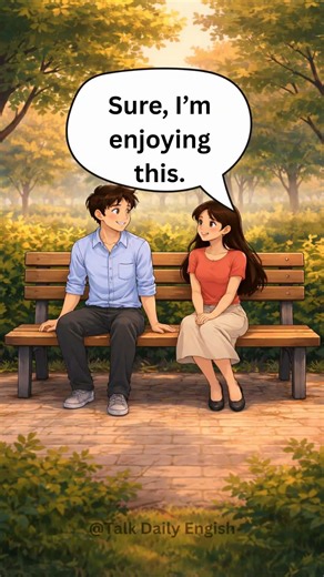 Talking on a Bench 🌳 | Easy English Conversation #conversationpractice #english #shorts