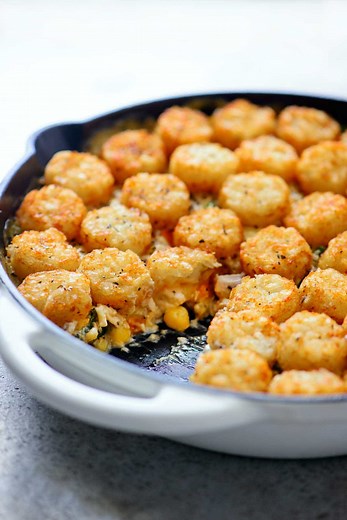 Tater Tot Chicken Pot Pie