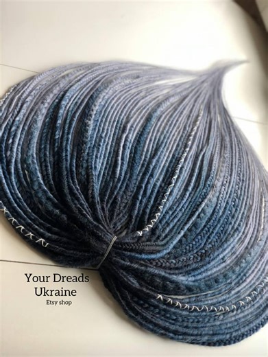 Blue Synthetic Dreads Dreadlock Extensions Thin Twisted Dreads - Etsy