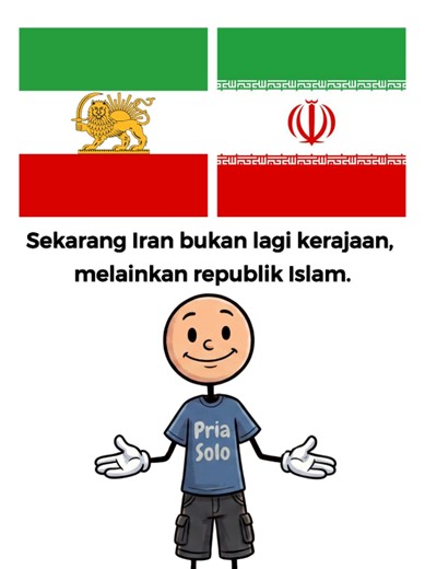 **Part 6: Timur Tengah 🌍** Banyak orang mengenal Iran sebagai negara yang bermusuhan dengan Amerika Serikat dan Israel. Padahal, puluhan tahun lalu keadaannya justru sangat berbeda. Sebelum **Revolusi Iran 1979**, Iran berbentuk kekaisaran yang dipimpin seorang Shah. Saat itu, Iran merupakan salah satu sekutu dekat Amerika Serikat dan memiliki hubungan diplomatik serta kerja sama keamanan dan intelijen dengan Israel. Setelah revolusi, Iran berubah menjadi **Republik Islam**. Sistem pemerintahan
