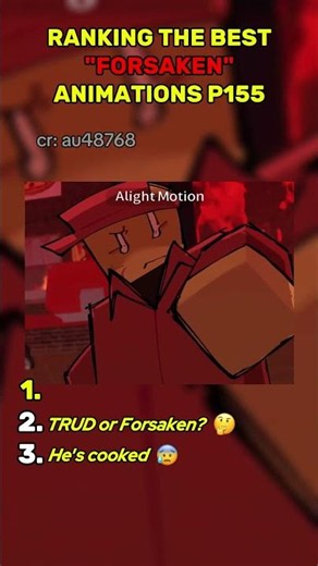Ranking the Best Forsaken Animations | P155 (Forsaken Roblox)