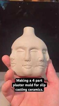 Making a 4 part mold for slip casting ceramic tree ornaments. #vase #moldmaking #ceramics #ornament