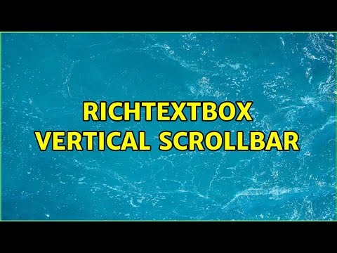 Richtextbox vertical scrollbar