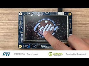 Embedded GUI graphics development on STMicroelectronics STM32H745I using Storyboard | Crank Software