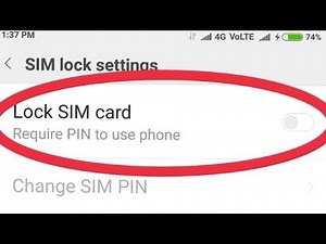How To Disable SIM Lock Password In Android