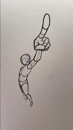 How to draw a Dynamic Pointing Pose ⭐️Tutorial⭐️ #draw #drawing #sketch #howtodraw #art #artist