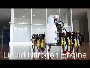 Strandbeest Powered by Liquid Nitrogen Engine / Theo Jansen / LEGO / steam engine