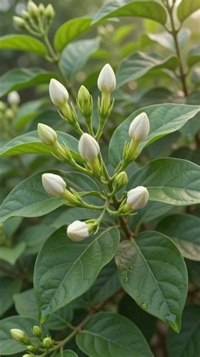 🤍 Jasmine Flower Growth Time-Lapse | From Tiny Buds to Fragrant Blooms 🌿