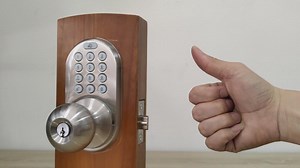 Keyless Entry Doorknob Door Locks with Backlit Keypad, Electronic Digital Smart Locks, Can Save 15 Passwords For Family Members