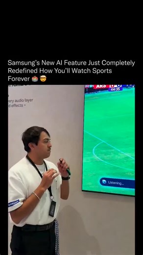 Apna.vibe on Instagram: "Once you experience this, the way you watch sports will never be the same again. 🎧 🔊 Samsung’s new AI Sound Controller separates live sports audio into distinct layers in real time, giving you direct control over crowd noise, commentary, and on-field sound while the game is happening. You can mute the crowd and hear pure commentary, remove the commentary and feel the raw stadium atmosphere, or rebalance everything to match exactly how you want the game to feel, all ins