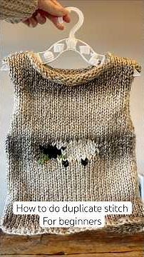 Easy tutorial on how to do a duplicate stitch! #tutorial #knitting #tutorial #stitch