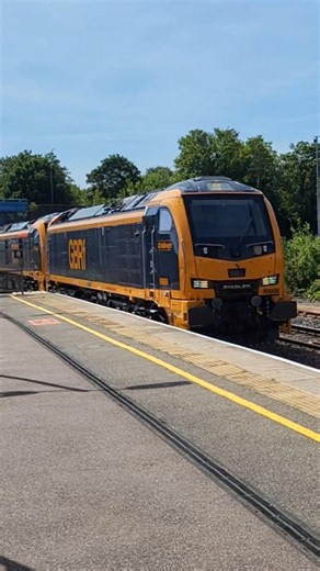 GBRF 99008 & 99009 passing Peterborough. #shorts #train #railway