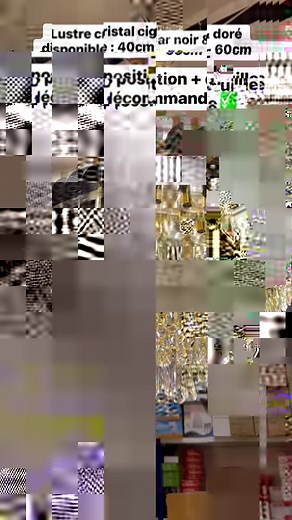 Lustre cigar noir & doré disponible : 40cm-50cm-60cm avec LED 3 position douille E27 télécommande ✅🔥‎ | Bendouha Electric