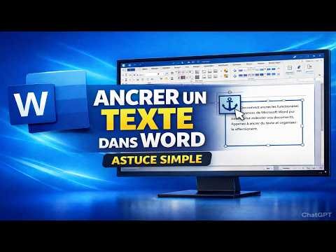 📝 Word : Comment Ancrer Un Texte Facilement