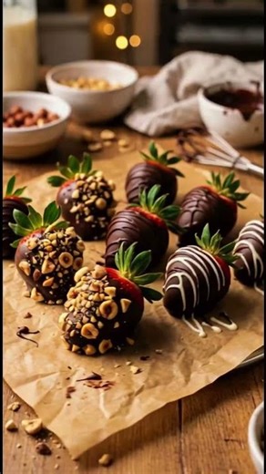 Satisfying Strawberry Chocolate Destruction #asmr #foodshorts