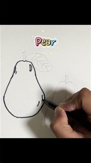 Let's Draw a Pear for Kids 1 #fyp #shorts #drawing #coloring #art #painting #kids