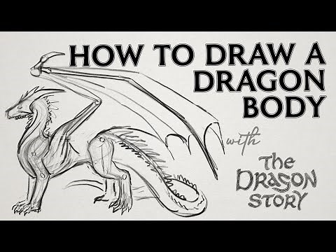 Beginners guide to drawing a dragon – Static dragon body pose – Natural species