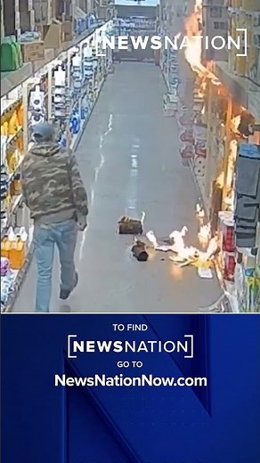 Customer jumps to the rescue after employee sets store ablaze