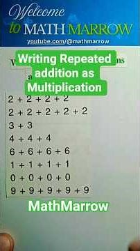 How to write Repeated addition as Multiplication @MathMarrow