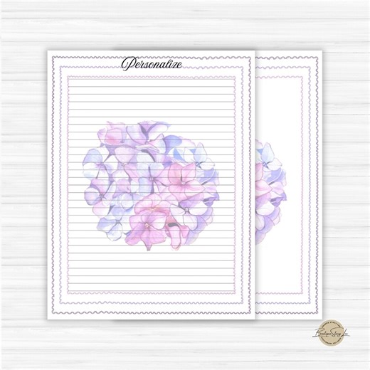 Lined Letter Writing Paper, Personalized Stationery Set, 8 1/2 X 11, 25 Sheets, Available in Unlined. - Etsy