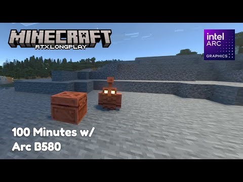 100 Minutes of Minecraft RTX w/ Intel Arc B580 - Minecraft RTX Longplay w/ Vanilla RTX Copper Drop