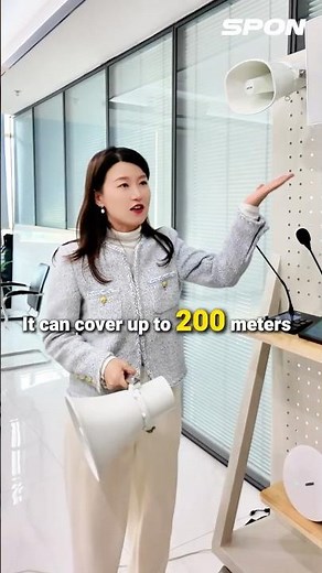 200m Outdoor PoE Horn Speaker,Easy Paging & CCTV Alarm