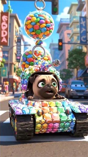 🐶 Pug’s Sweet Adventure: Buying Candy for Friends! 🍬