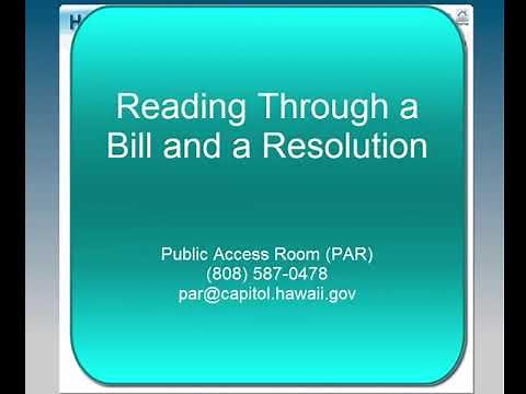 How to Read a Bill (and a Resolution)