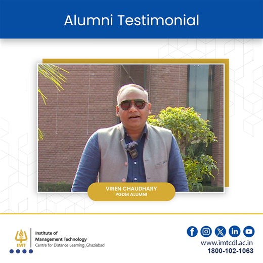 Embark on a transformative journey with IMT CDL, just like Viren Chaudhary did! Dive into his inspiring success story and unlock your potential today. Explore our alumni success stories at imtcdl.ac.in today! . #IMTCDLSuccess #CareerGrowth #AlumniSpotlight #LeadershipSuccess #AlumniSpotlight #testimonial #imtalumni #almamater #IMTCDL #imtcdlalumni #IMTGhaziabad #PGDM #pgdmonline #pgdmprogram #SuccessStory #inspiration | IMT CDL | Facebook