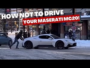 Reckless Maserati MC20 Driver Gets Stuck In The Snow