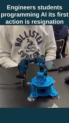 Engineers students programming AI its first action is resignation