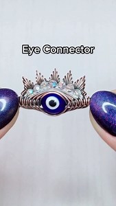 67K views · 6.3K reactions | How I make an eye connector 刺 See my “Spike Wire Weave” Tutorial to see how I made the eyelashes 殺 . . . . #wirewrapping #wirewrappedjewelry #jewelrymaking #crystaljewelry #lapislazuli #beadedbracelets #beadwork #beadedjewelry #spiritualprotection #protectyourpeace #protectyourenergy | Thebohobeachbum | Facebook