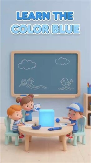Learning the Color Blue | Fun and Easy for Kids kidsshortsvideo #kidlearning #toddlerlearning
