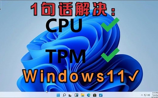 复制、粘贴1 条命令；老电脑也能升：Windows 11