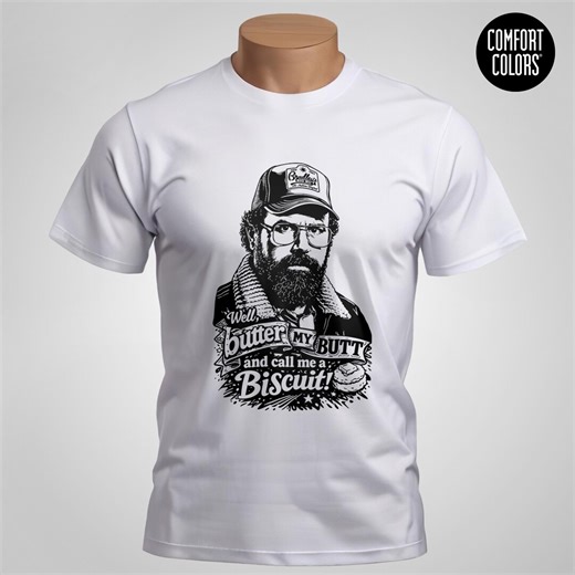 Unisex Murray Butter My Butt Biscuit T-shirt | Retro Illustration - Etsy