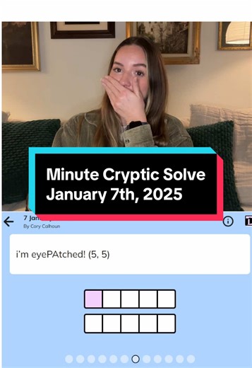 grab a refreshment… it’s a long one folks. Minute Cryptic Solve Wednesday, January 7th, 2025 #minutecryptic #crypticcrossword #clue #wordgame